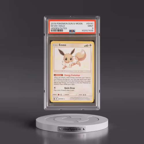 2019 Pokémon Sun & Moon Hidden Fates #SV41 Eevee - Holo (PSA 9 MINT)