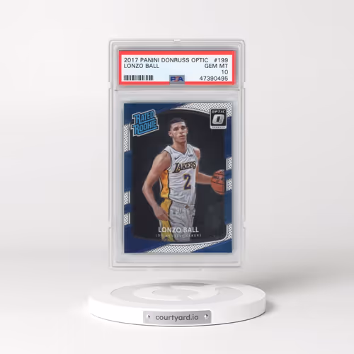 2017 Panini Donruss Optic #199 Lonzo Ball (PSA 10 GEM MINT)