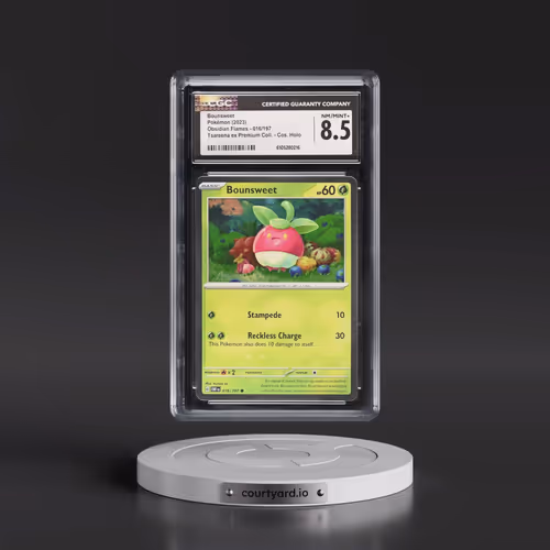 2023 Obsidian Flames - OBF EN #016/197 Bounsweet - Tsareena ex Premium Collection Cos. Holo (CGC 8.5