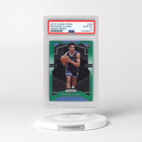 2019 Panini Prizm #266 Brandon Clarke - Green Prizm (PSA 10 GEM MINT)