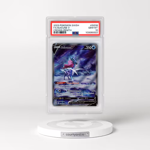 2023 Pokémon Sword and Shield Crown Zenith #GG38 Suicune V - Holo Full Art (PSA 10 GEM MINT)