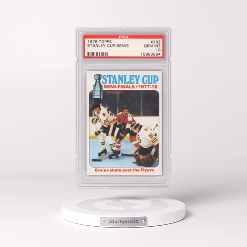 1978 Topps #263 Semi-Finals Bruins Skate Past Flyer (PSA 10 GEM MINT)