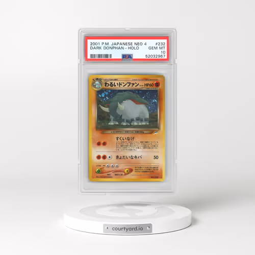 2001 Pokémon Neo 4 #232 Dark Donphan - Holo (PSA 10 GEM MINT)
