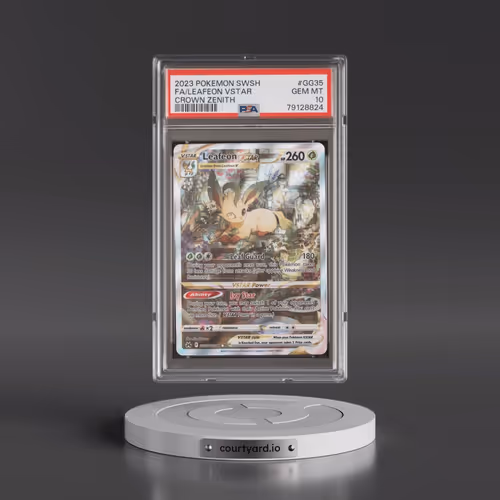 2023 Pokémon Sword and Shield Crown Zenith #GG35 Leafeon Vstar - Full Art (PSA 10 GEM MINT)