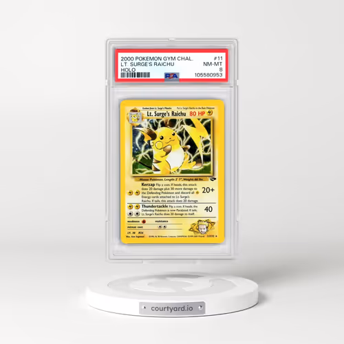 2000 Pokémon Gym Challenge #11 LT. Surge's Raichu - Holo (PSA 8 NM-MT)