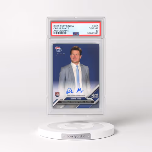 2024 Topps Now #D3A Drake Maye - Autograph (PSA 10 GEM MINT)