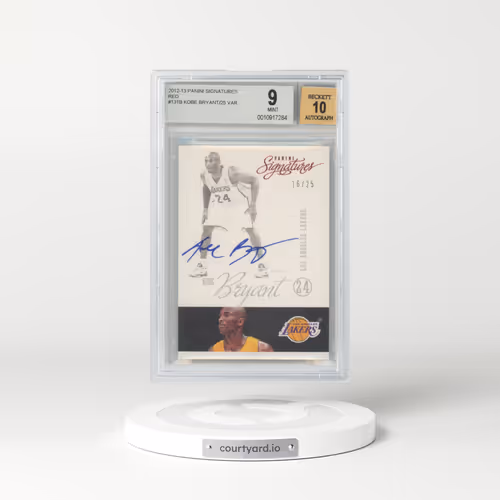 2012 Panini Signatures Red #131B Kobe Bryant/25 VAR (BGS 9 MINT)
