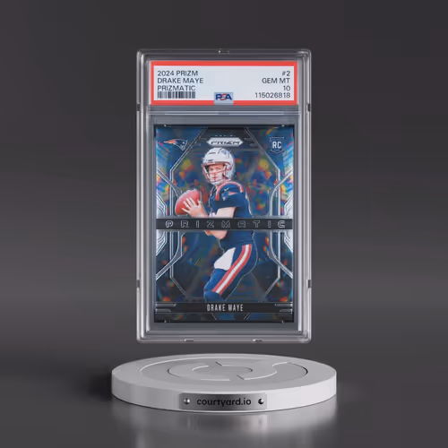 2024 Panini Prizm Prizmatic #2 Drake Maye (PSA 10 GEM MINT)