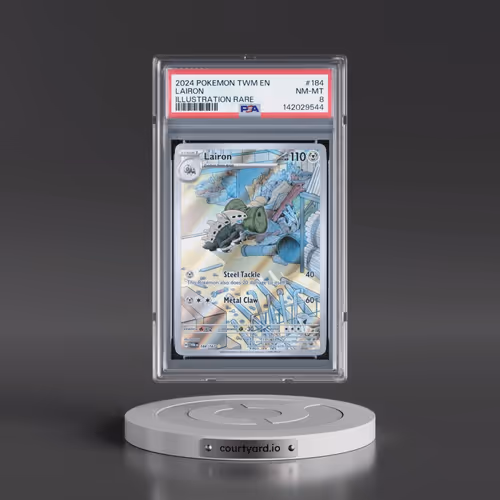 2024 Pokémon Twm EN-Twilight Masquerade #184 Lairon - Illustration Rare (PSA 8 NM-MT)