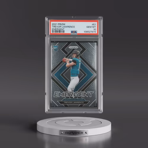 2021 Panini Prizm Emergent #E1 Trevor Lawrence (PSA 10 GEM MINT)