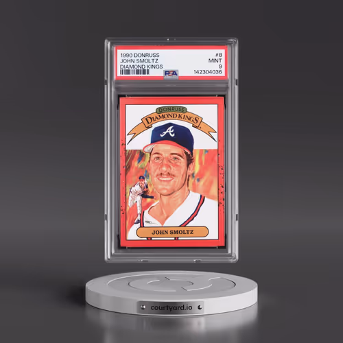 1990 Donruss #8 John Smoltz - Diamond Kings (PSA 9 MINT)