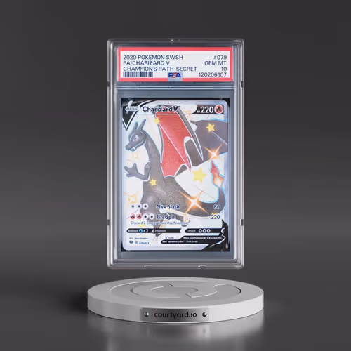 2020 Pokémon Sword & Shield Champion's Path #079 Charizard V - Holo Full Art Secret (PSA 10 GEM MINT