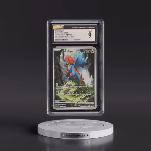 2025 Pokémon Wht EN-White Flare #151 Druddigon - Illustration Rare (CGC 9 MINT)