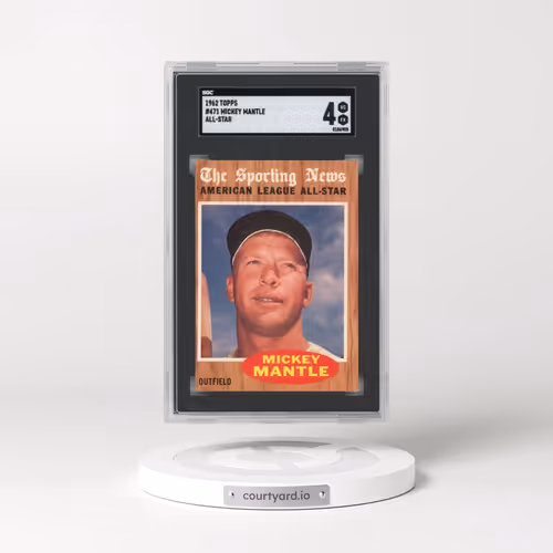 1962 Topps #471 Mickey Mantle - All-Star (SGC 4 VG-EX)