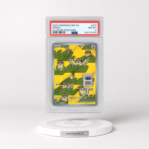 2023 Pokémon Obf EN-Obsidian Flames #207 Pidgey - Illustration Rare (PSA 8 NM-MT)