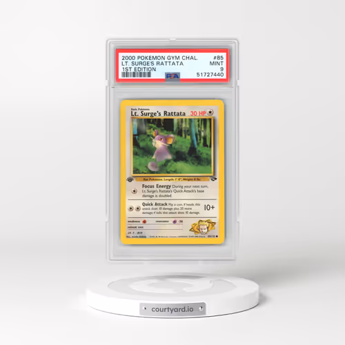 2000 Pokémon Gym Challenge #85 LT. Surge's Rattata - 1st Edition (PSA 9 MINT)