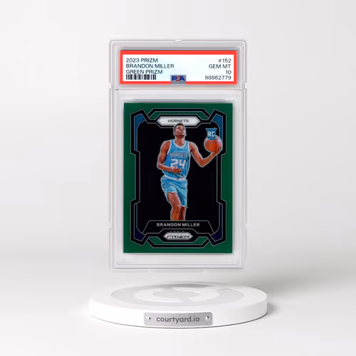 2023 Panini Prizm #152 Brandon Miller - Green Prizm (PSA 10 GEM MINT)