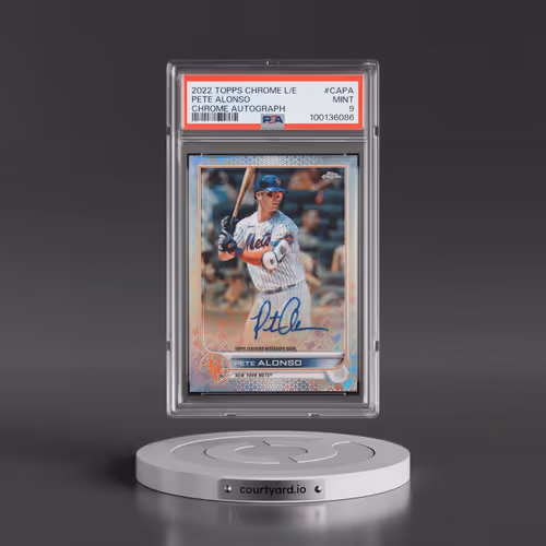 2022 Topps Chrome Logofractor Edition Chrome Autographs #CAPA Pete Alonso (PSA 9 MINT)