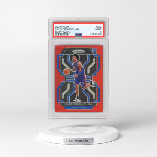 2021 Panini Prizm #282 Cade Cunningham - Ruby Wave (PSA 9 MINT)