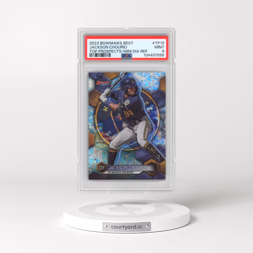 2023 Bowman's Best Top Prospects #TP10 Jackson Chourio - Mini Diamond Refractor (PSA 9 MINT)