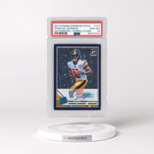 2019 Panini Donruss Optic #177 Diontae Johnson - Autograph-Purple Stars (PSA 10 GEM MINT)