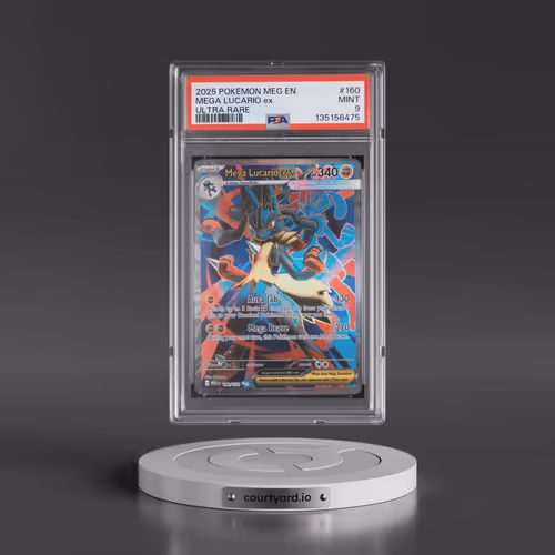 2025 Pokémon Meg EN-Mega Evolution #160 Mega Lucario EX - Holo Ultra Rare (PSA 9 MINT)