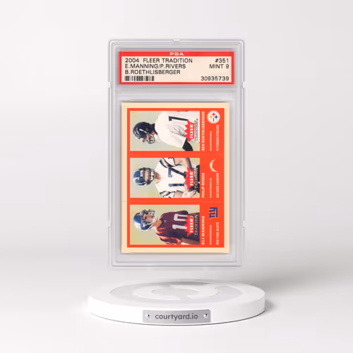 2004 Fleer Tradition #351 Ben Roethlisberger/Eli Manning/Philip Rivers (PSA 9 MINT)