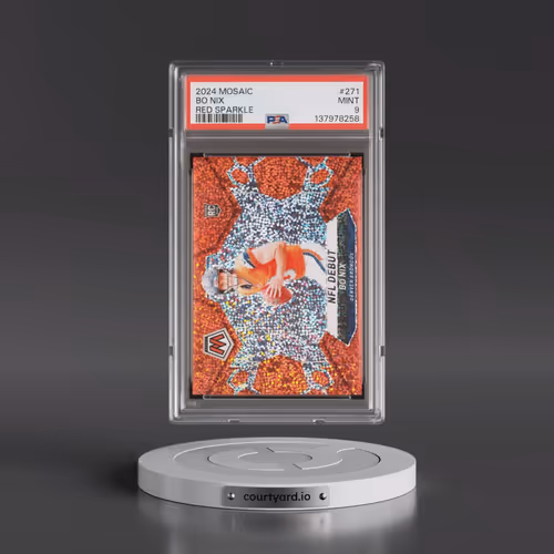 2024 Panini Mosaic #271 Bo Nix - Red Sparkle (PSA 9 MINT)