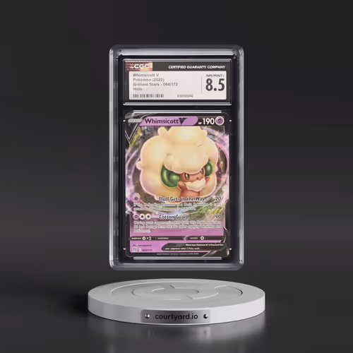 2022 Brilliant Stars #064/172 Whimsicott V - Holo (CGC 8.5 NM-MT+)