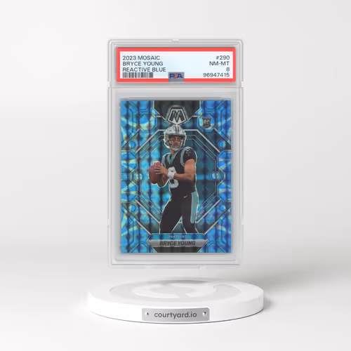 2023 Panini Mosaic #290 Bryce Young - Reactive Blue (PSA 8 NM-MT)