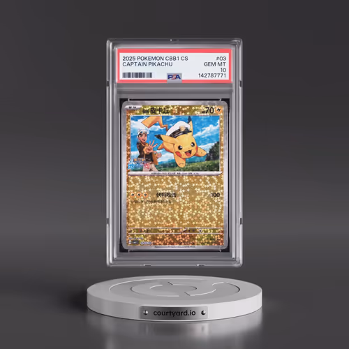 2025 Pokémon Simplified CBB1 C-Gem Pack Vol 1 #03 Captain Pikachu (PSA 10 GEM MINT)