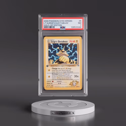 2000 Pokémon Gym Heroes #6 LT. Surge's Electabuzz - 1st Edition Holo (PSA 7 NM)