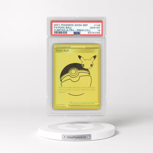 2021 Pokémon Swsh Black Star Promo #146 Poke Ball - Full Art Celebrations Ultra-Premium Collection (PSA 10 GEM MINT)