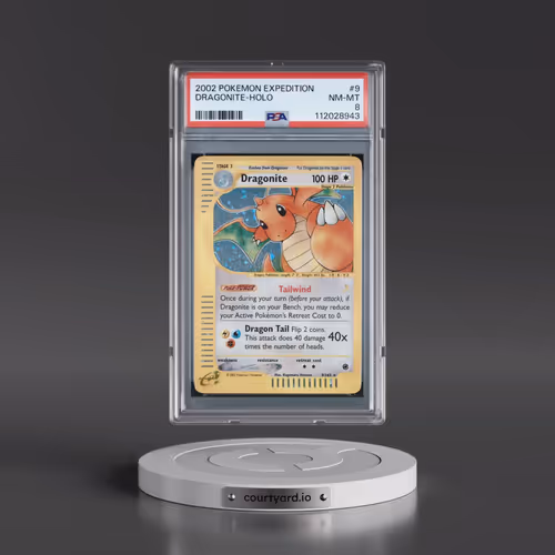 2002 Pokémon Expedition #9 Dragonite - Holo (PSA 8 NM-MT)