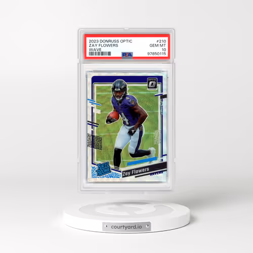2023 Panini Donruss Optic #210 Zay Flowers - Wave (PSA 10 GEM MINT)