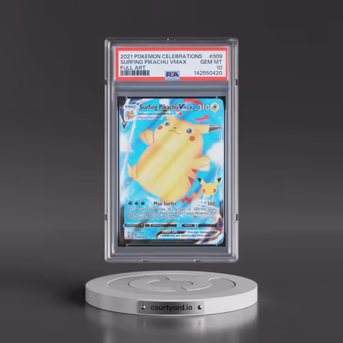 2021 Pokémon Celebrations #009 Surfing Pikachu Vmax - Full Art (PSA 10 GEM MINT)