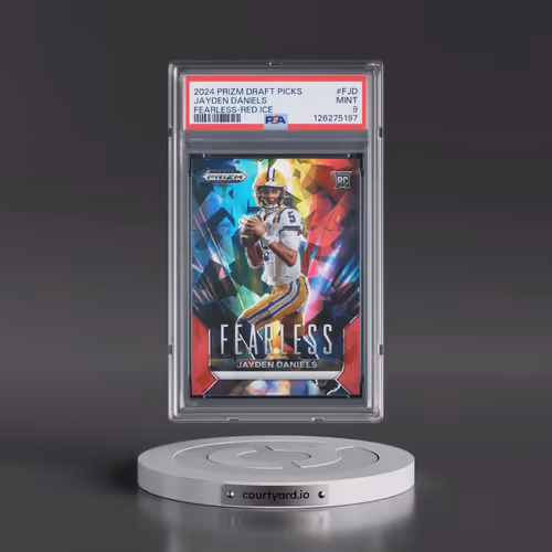 2024 Panini Prizm Draft Picks Fearless #FJD Jayden Daniels - Red Ice (PSA 9 MINT)