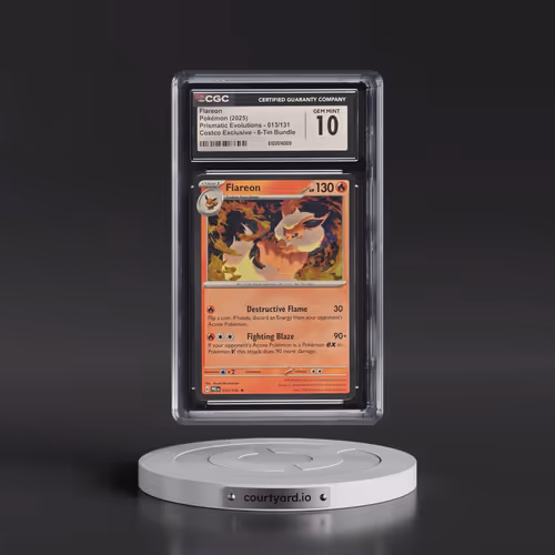 2024 Prismatic Evolutions - PRE EN #013/131 Flareon - (Cosmos Holo) Costco Exclusive 8-Tin Bundle (C