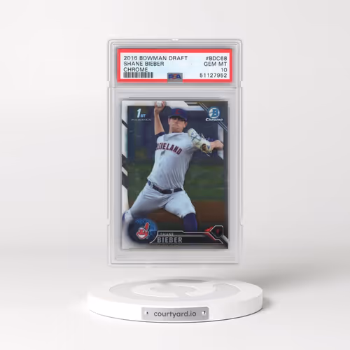 2016 Bowman Draft #BDC68 Shane Bieber - Chrome (PSA 10 GEM MINT)