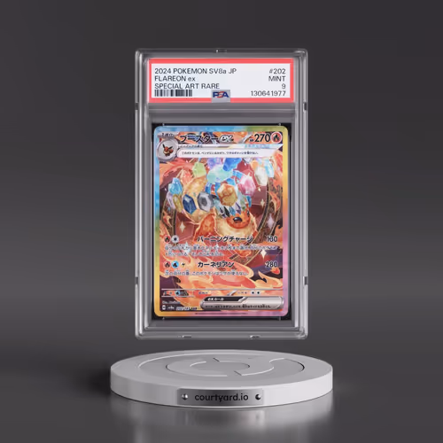 2024 Pokémon Sv8a-Terastal Fest EX #202 Flareon EX - Holo Special Art Rare (PSA 9 MINT)