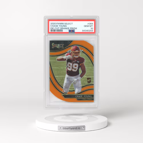 2020 Panini Select #364 Chase Young - Die-Cut Orange Prizm (PSA 10 GEM MINT)