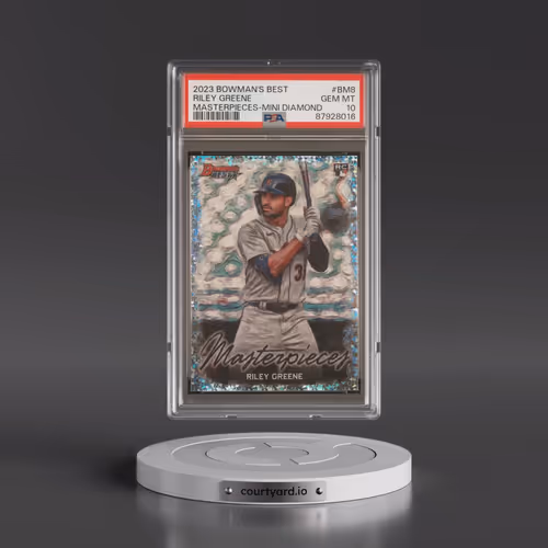 2023 Bowman's Best Bowman Masterpieces #BM8 Riley Greene - Mini Diamond Refractor (PSA 10 GEM MINT)