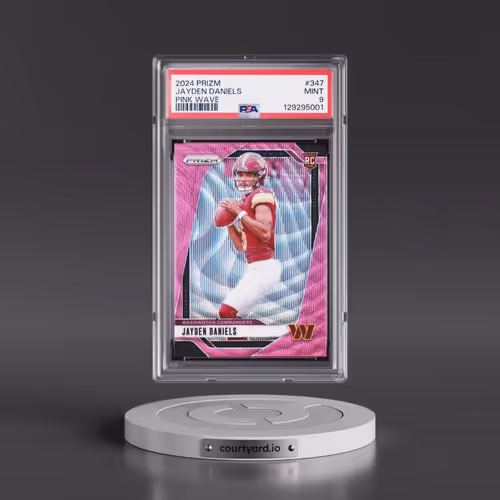 2024 Panini Prizm #347 Jayden Daniels - Pink Wave (PSA 9 MINT)