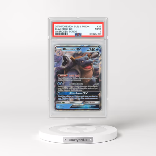 2019 Pokémon Sun & Moon Unbroken Bonds #35 Blastoise GX - Holo (PSA 9 MINT)