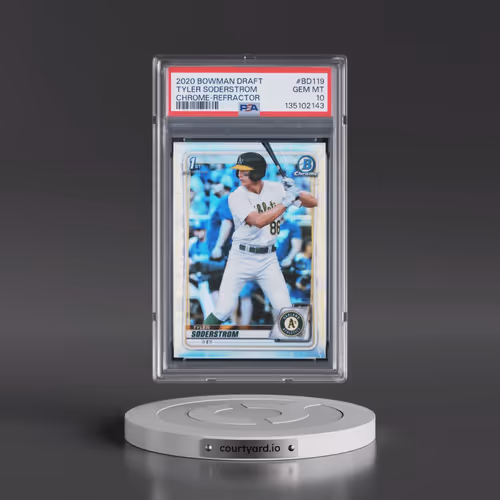 2020 Bowman Draft #BD119 Tyler Soderstrom - Chrome-Refractor (PSA 10 GEM MINT)