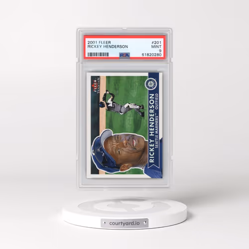 2001 Fleer #201 Rickey Henderson (PSA 9 MINT)
