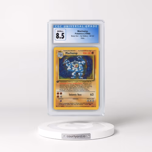 1999 Base Set #8/102 Machamp - 1st Edition Holo (CGC 8.5 NM-MT+)