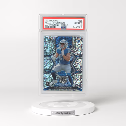 2022 Panini Mosaic #320 Aidan Hutchinson - Variation-No Huddle (PSA 10 GEM MINT)
