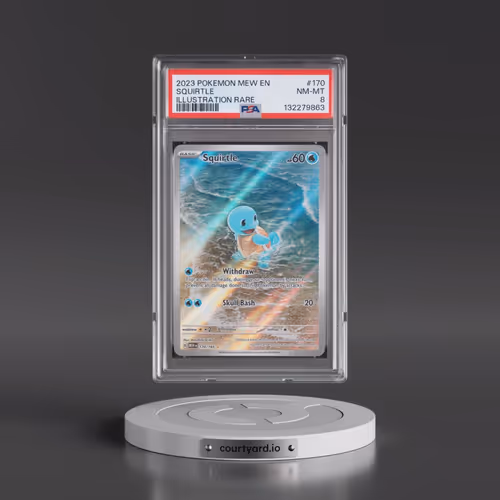2023 Pokémon Mew EN-151 #170 Squirtle - Illustration Rare (PSA 8 NM-MT)