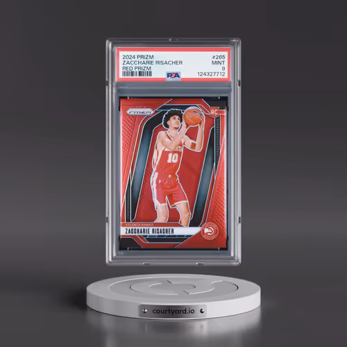 2024 Panini Prizm #265 Zaccharie Risacher - Red Prizm (PSA 9 MINT)